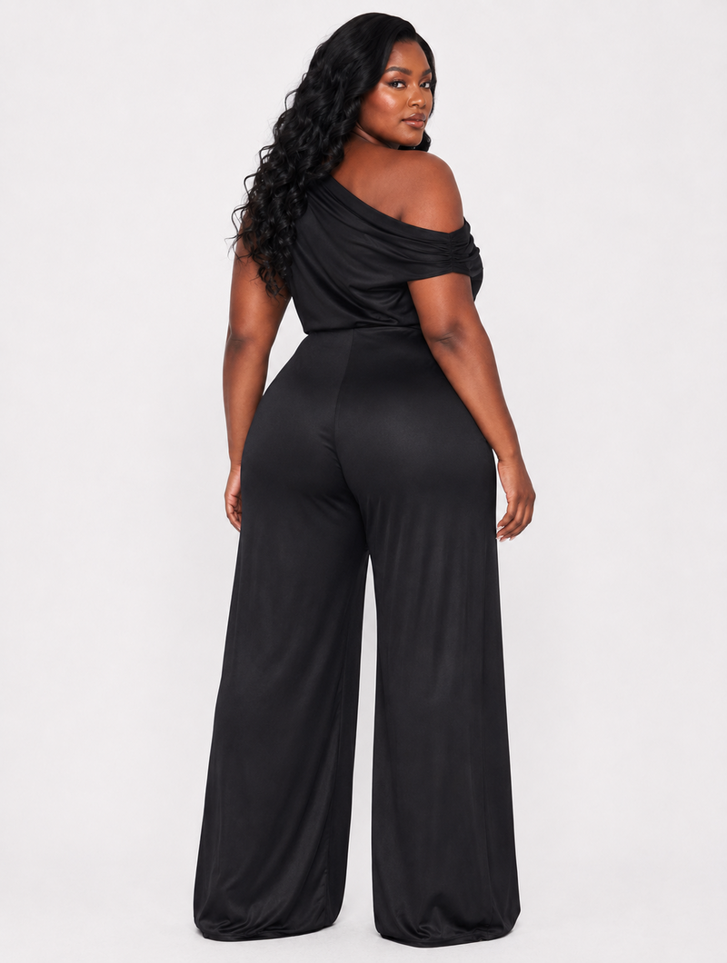 One Shoulder Noir Set