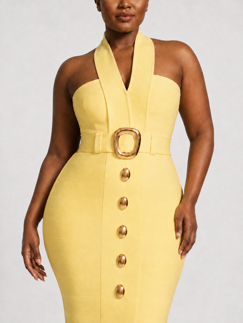 Golden Buckle Bandage Maxi