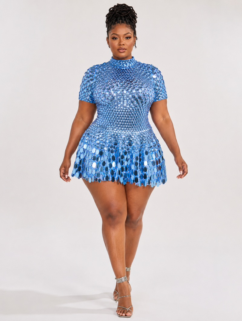 Crystal Mermaid Mini Dress