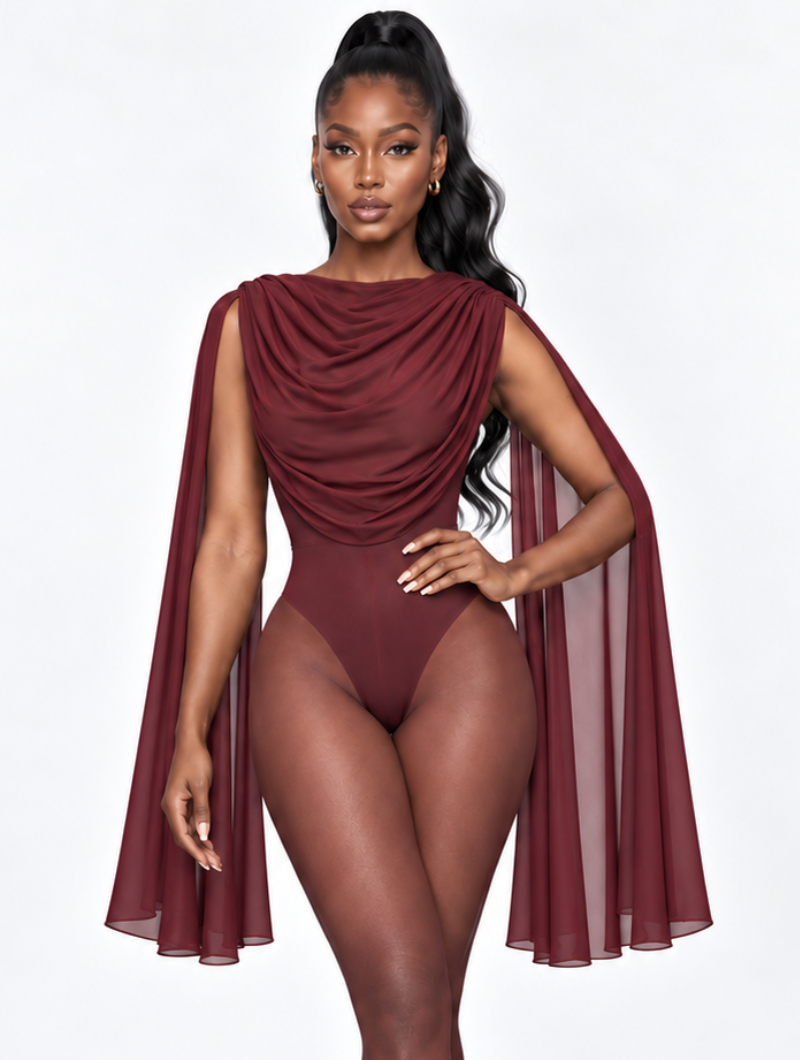 Drape Cape Bodysuit