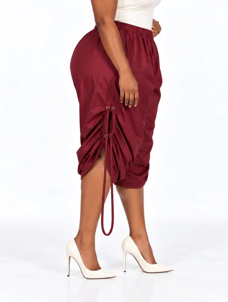 Cinch Bubble Cropped Pants