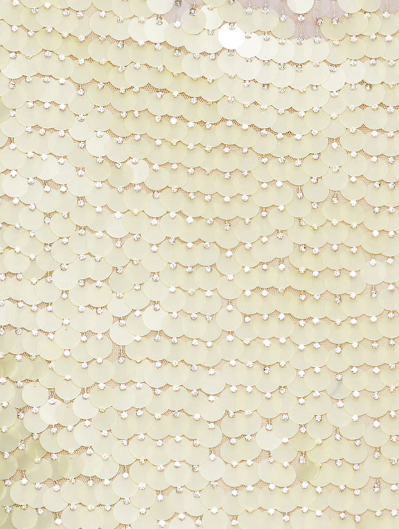 Champagne Sequin Midi Dress