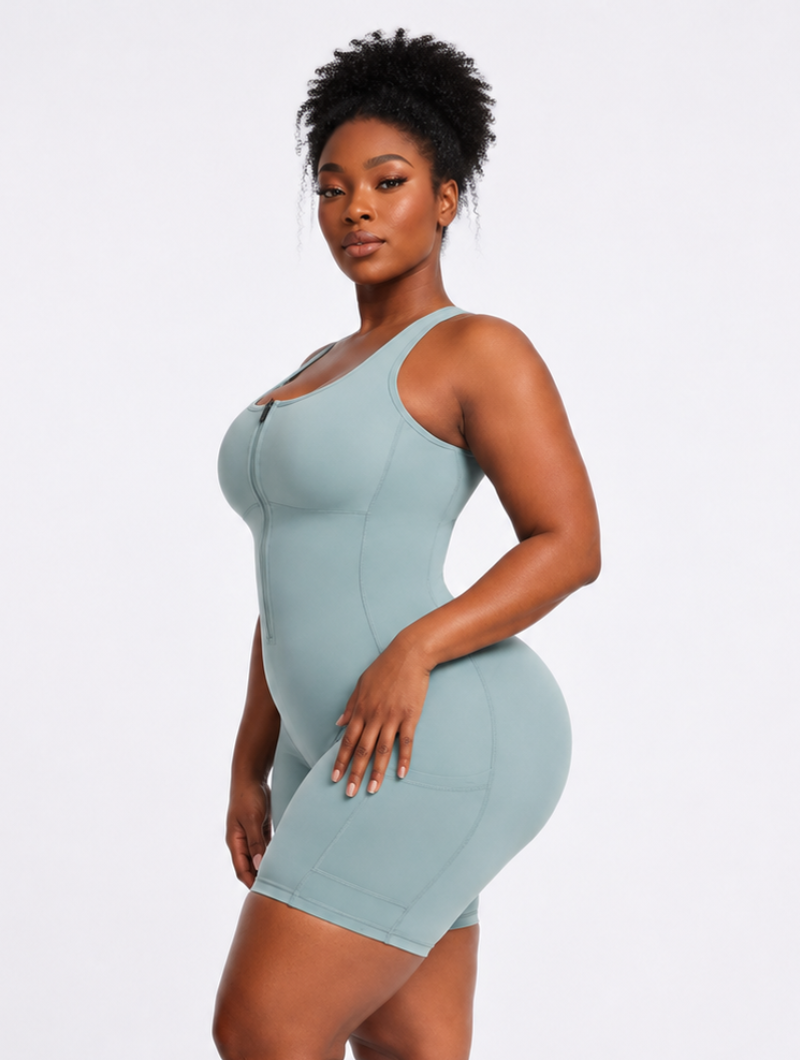 Zipper Pocket Active Romper