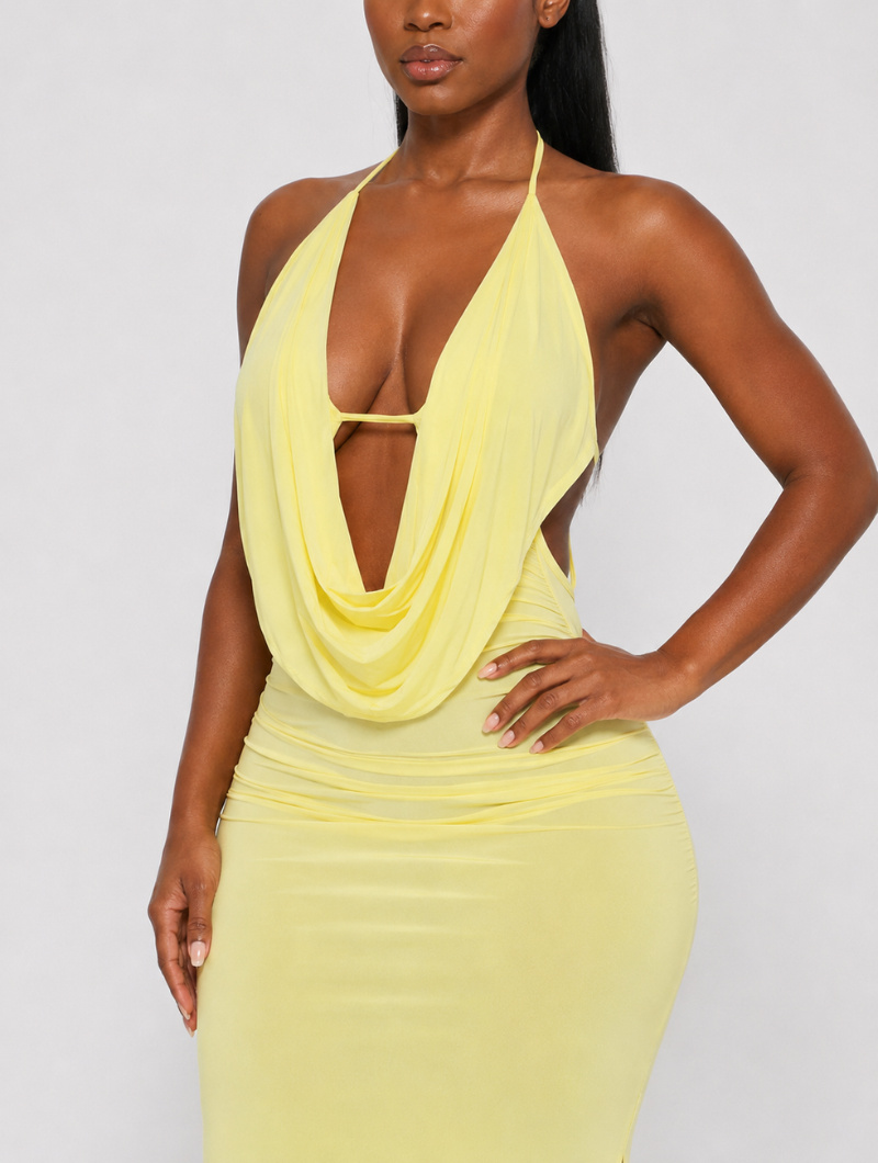 Double Slit Halter Maxi