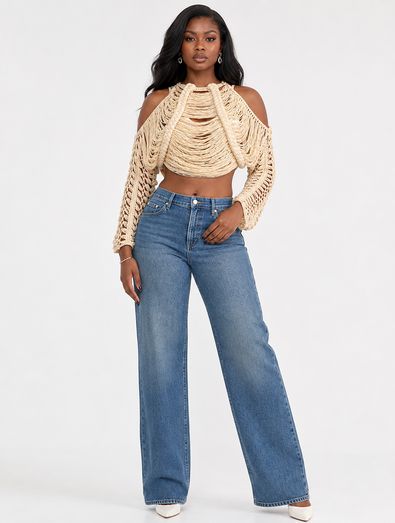 Braided Fringe Crop Top