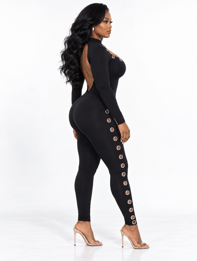 Grommet Cutout Catsuit