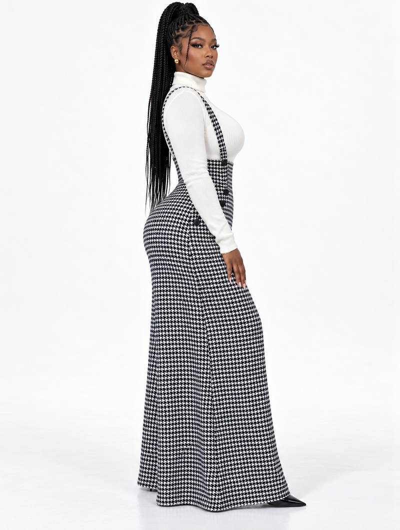 Houndstooth Suspender Pants