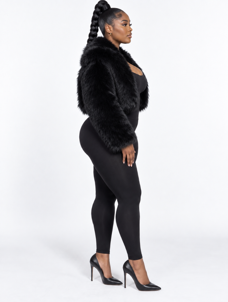 Luxe Cropped Fur Jacket