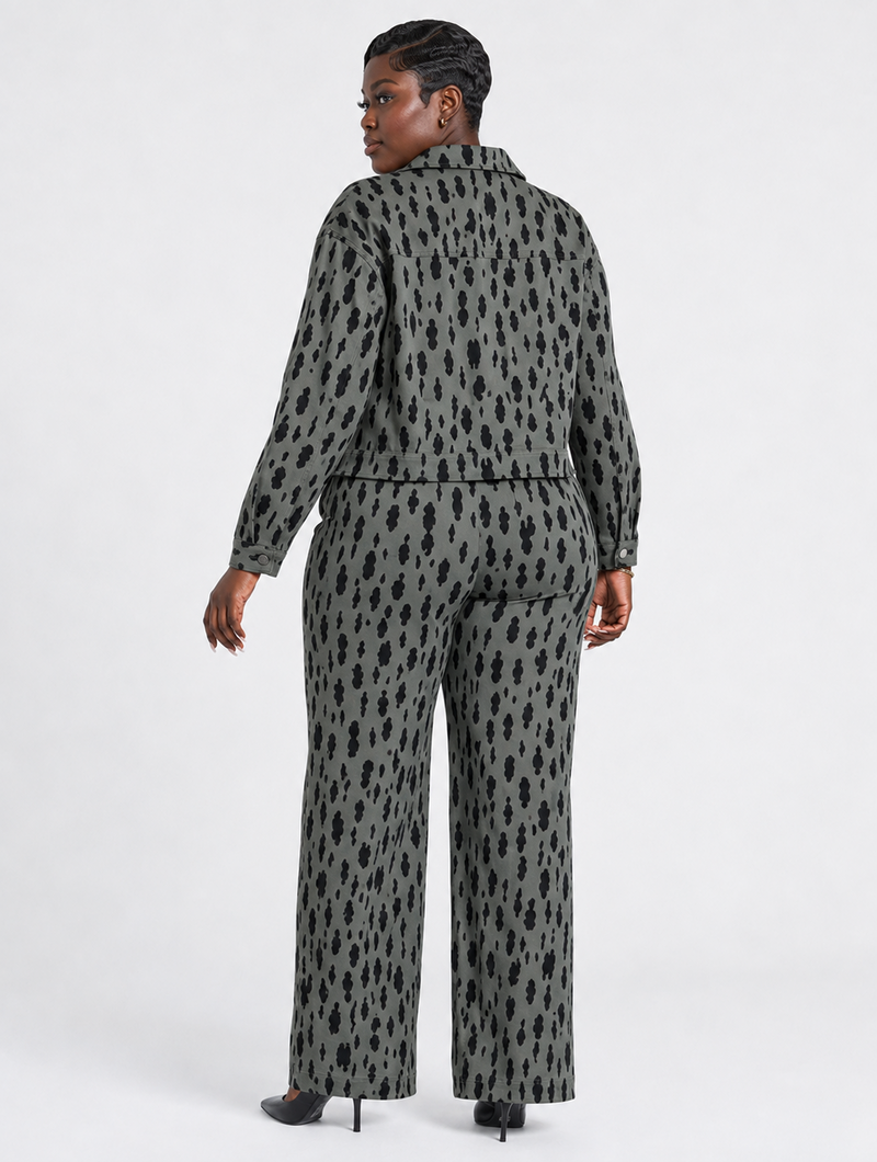 Shadow Leopard Denim Set