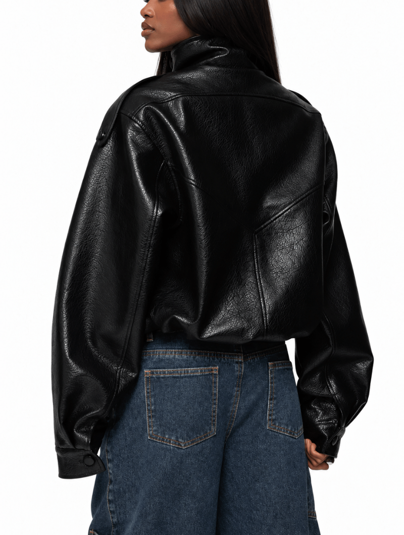 High Neck Moto Jacket
