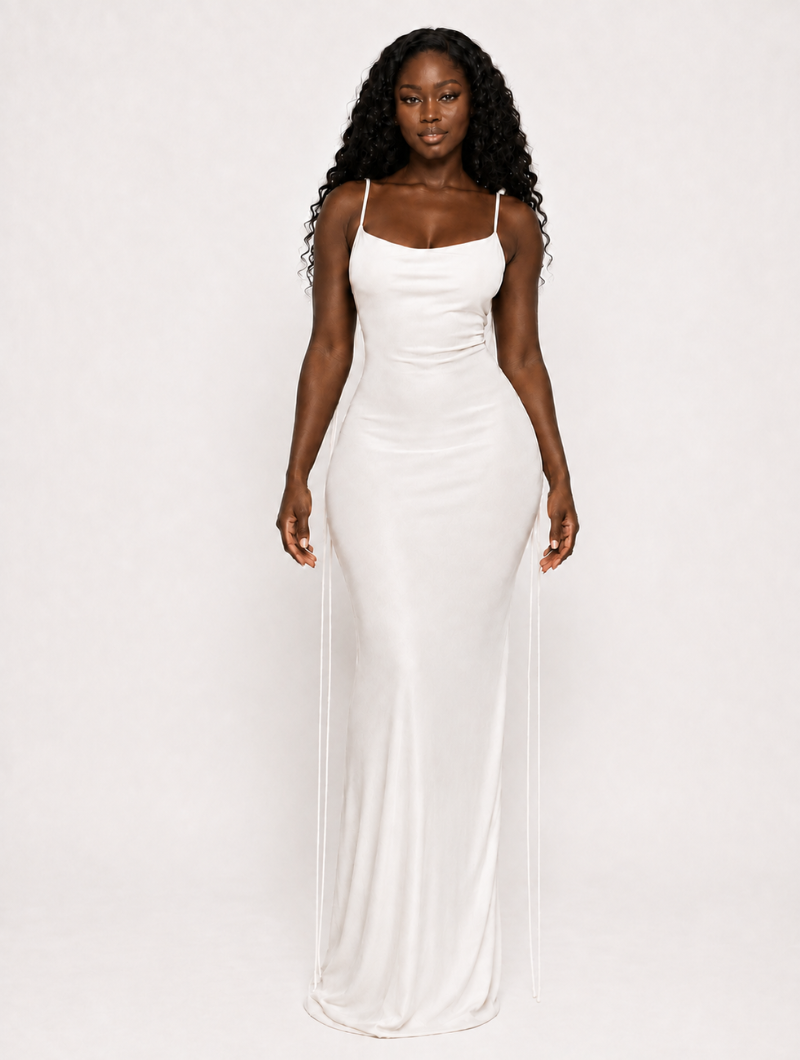 Cowl Back Slip Maxi