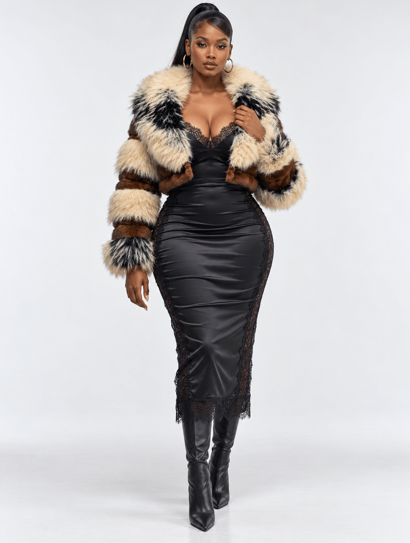 Mocha Luxe Fur Crop