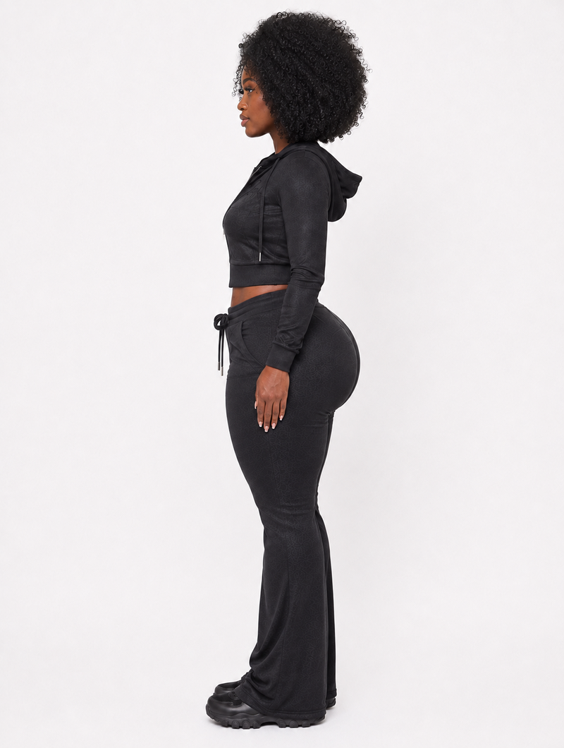 Midnight Crop Flare Set