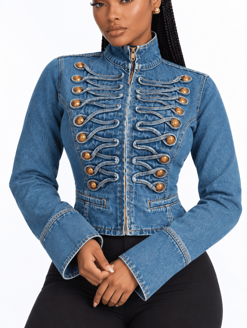 Braided Denim Legging Set