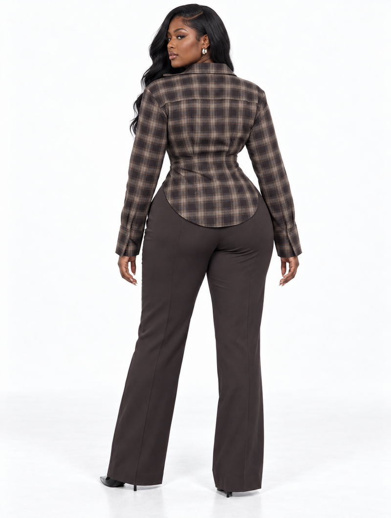 Hourglass Plaid Corset Top