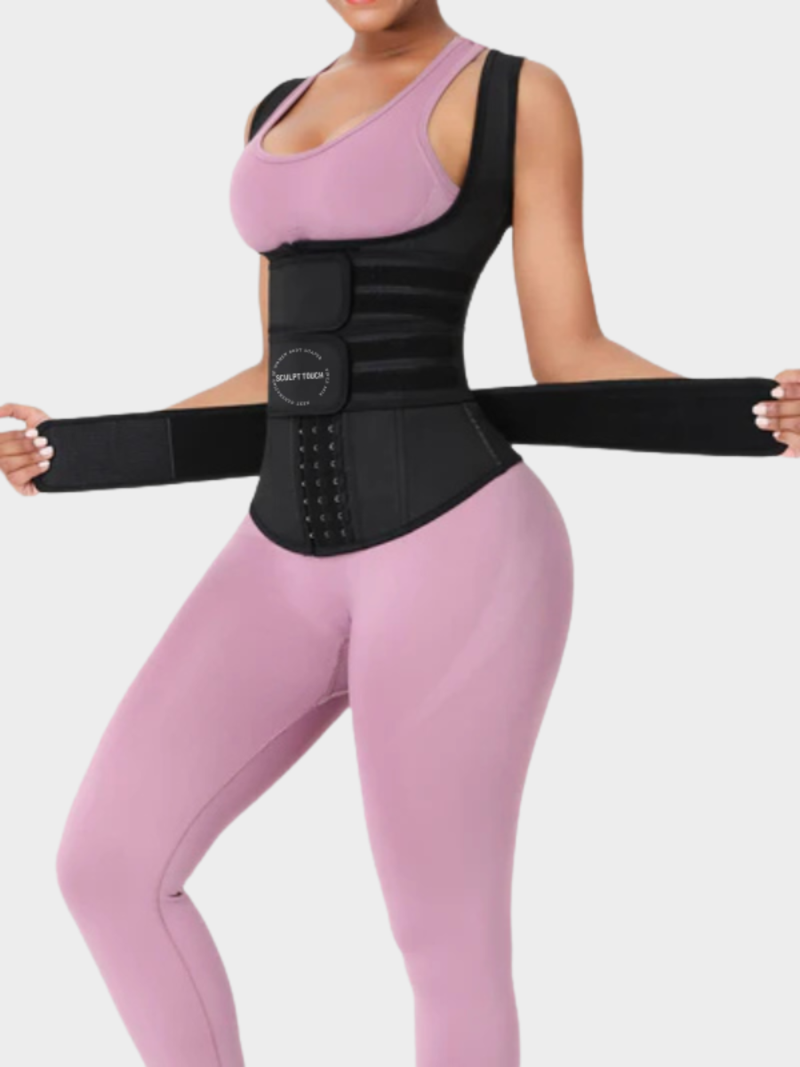 Triple Belt Rubber Vest Sport Girdle Waist Trainer