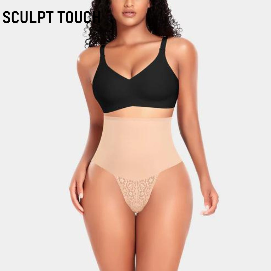 Mid Waist Lace Shapewear Thong