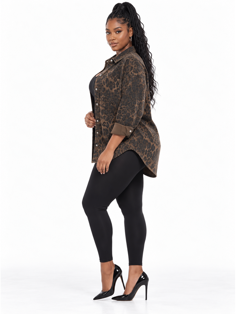 Vintage Washed Leopard Shacket