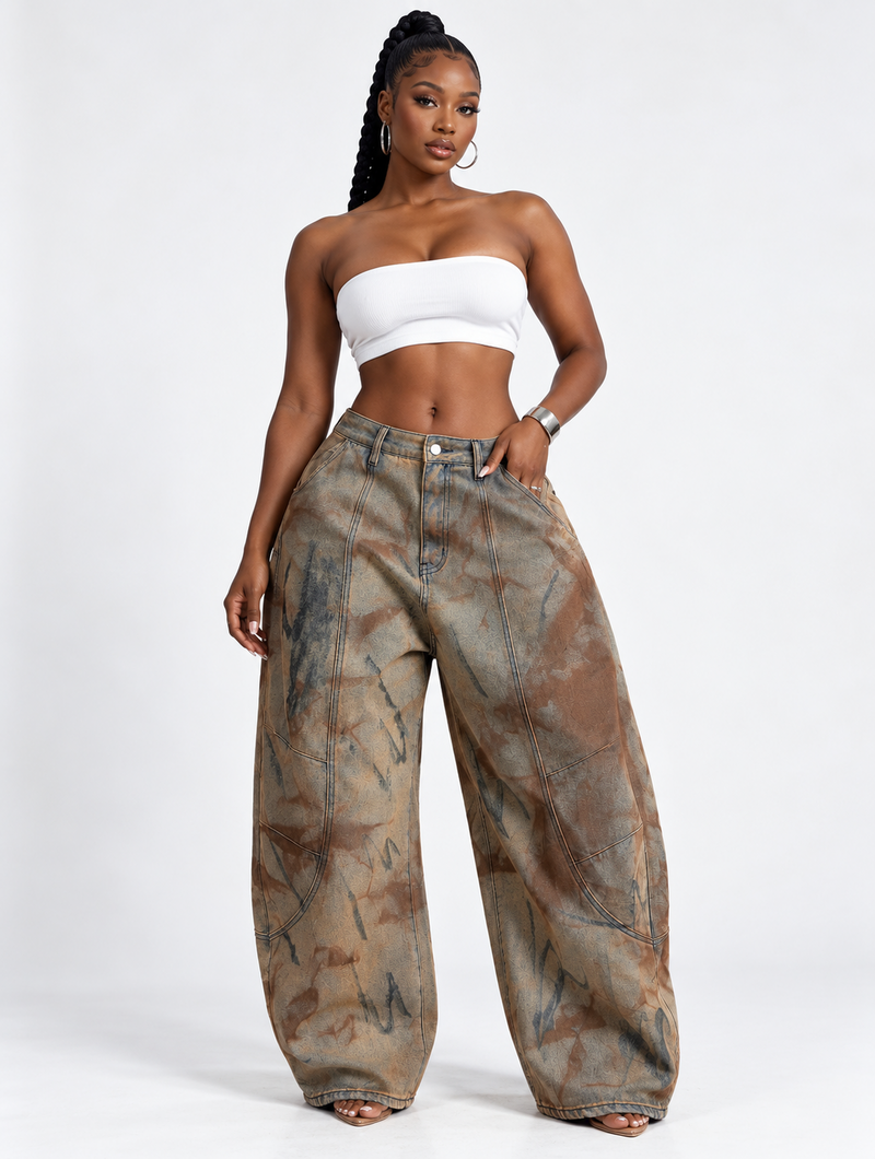 Vintage Rust Barrel Jeans
