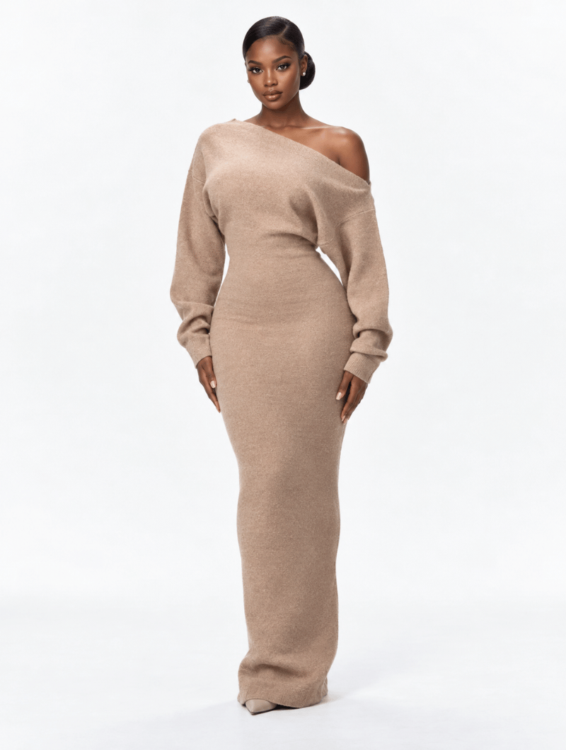 Off-Shoulder Cozy Maxi