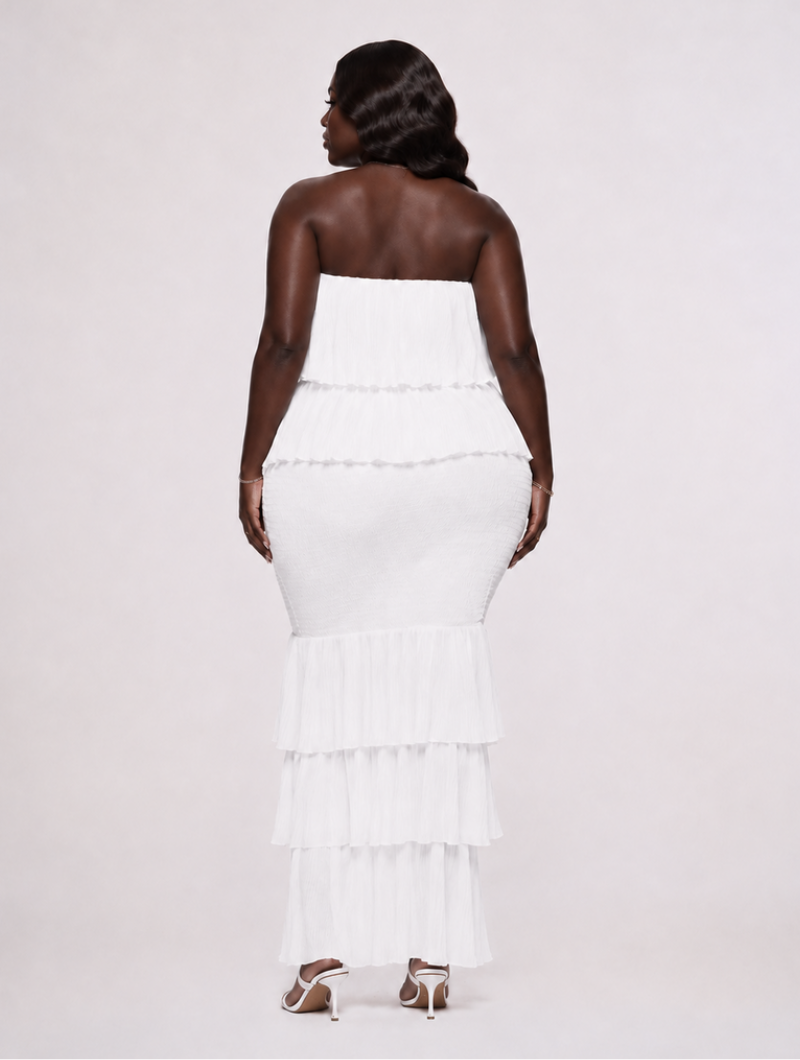 Tiered Smocked Tube Maxi