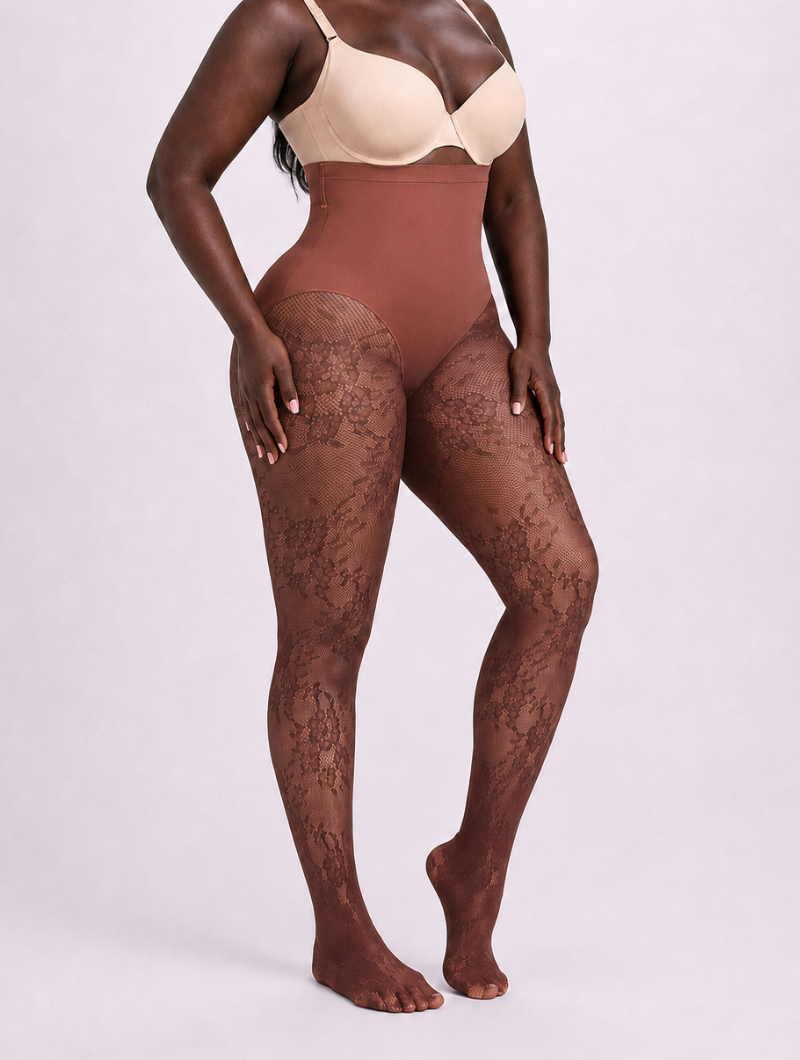 Floral Lace Shaping Tights
