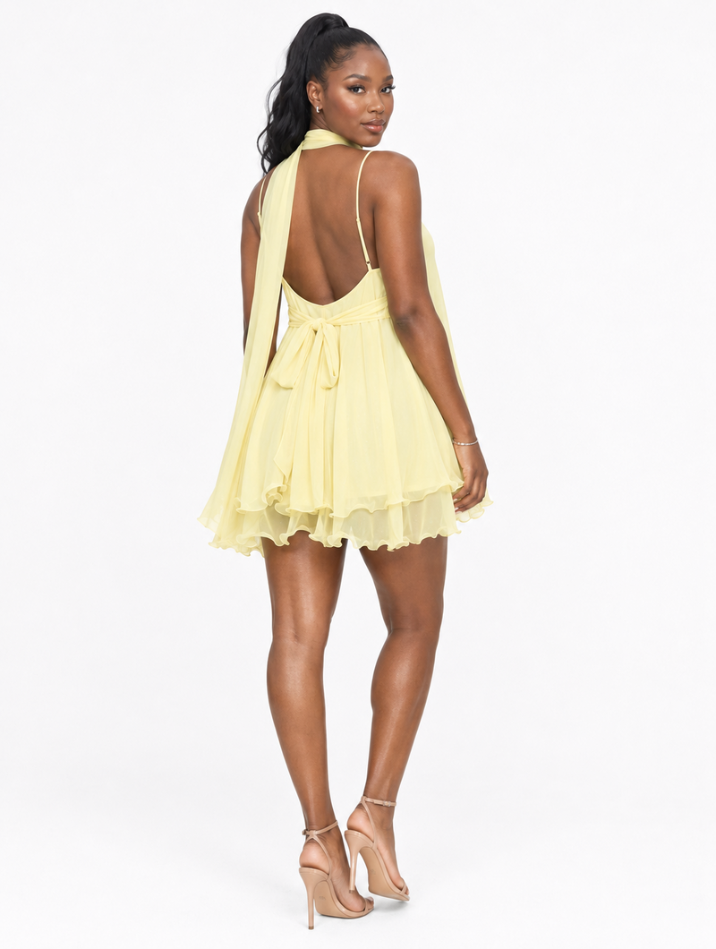 Sunshine Ruffle Scarf Dress