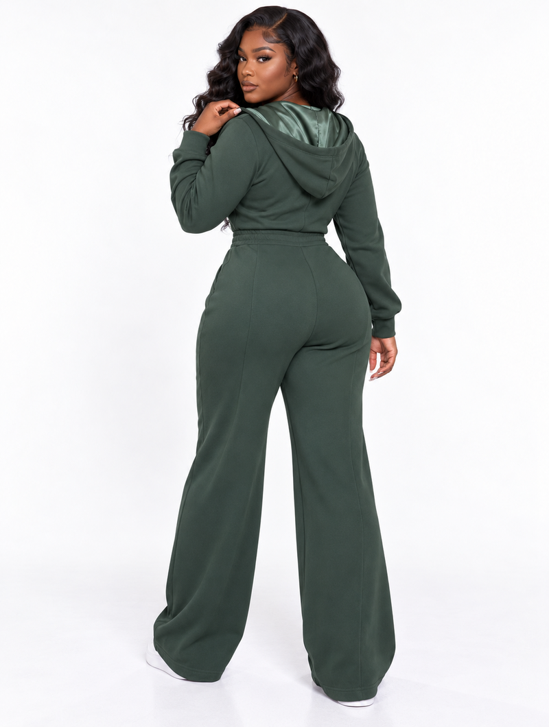 Cinched Wide Leg Jumpsuit