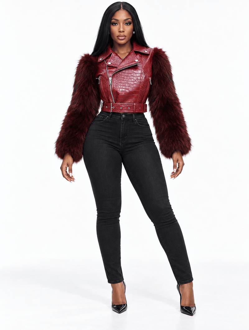 Croc Fur Moto Jacket