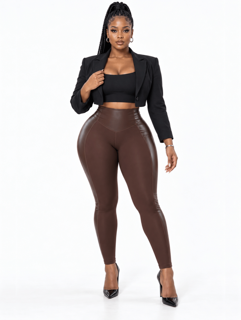 Booty Lift Leather Leggings