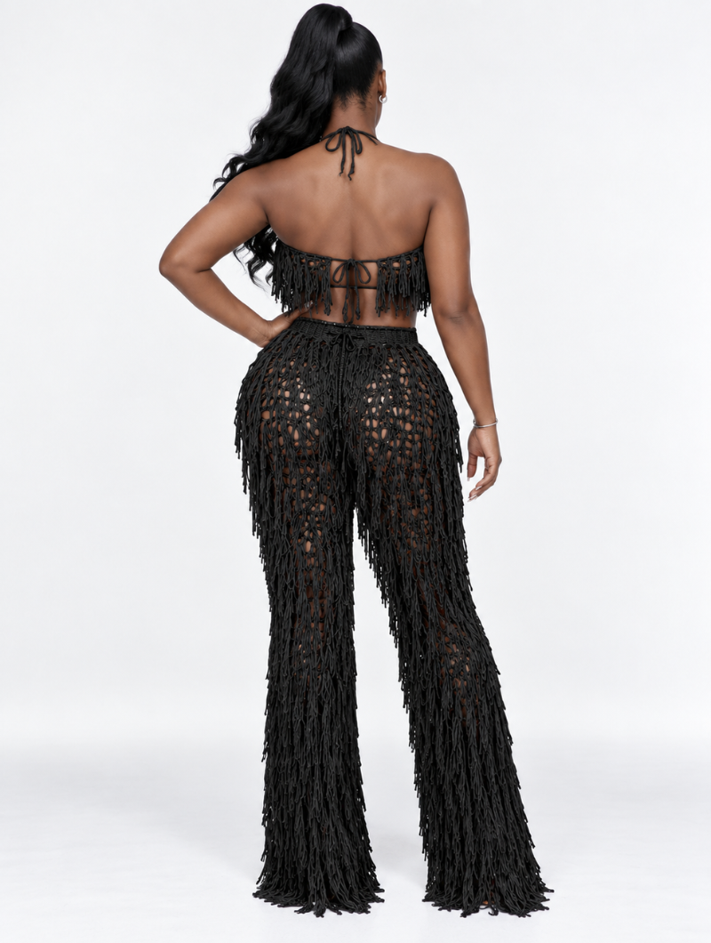 Fringe Flare Knit Set