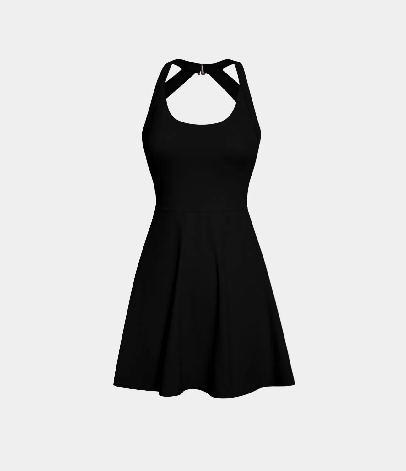 Breathable open-back twist sports dress