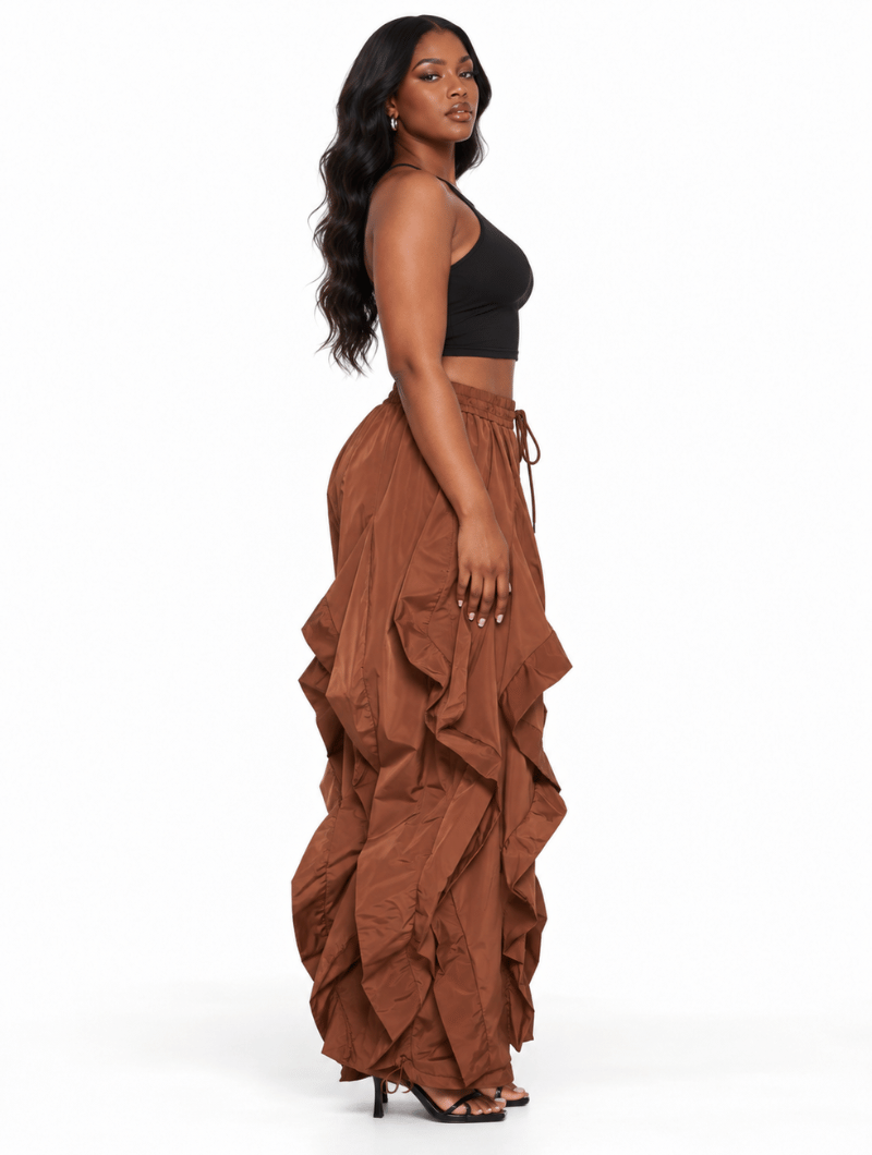 Tiered Wave Wide Pants