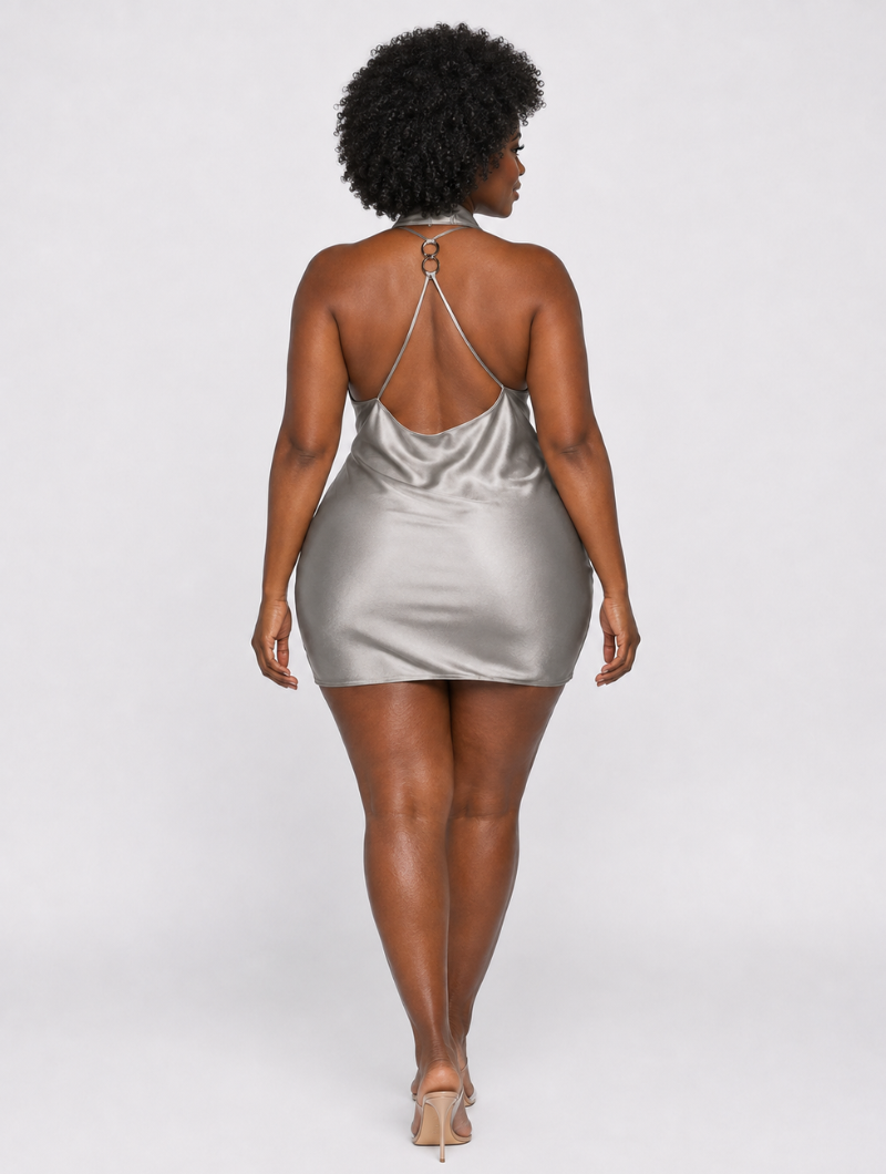 Liquid Silver Halter Mini