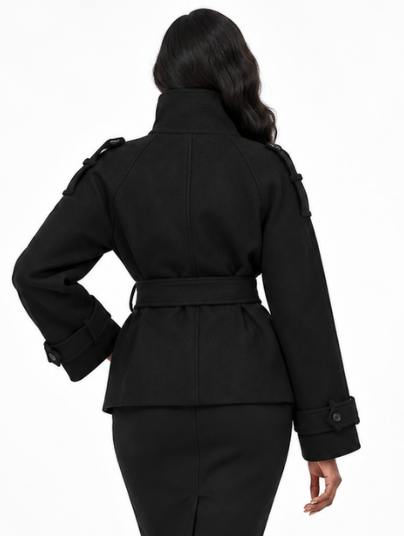 Belted Double-Breasted Wool Coat