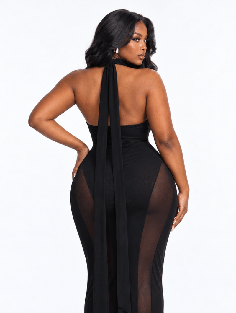 Illusion Hourglass Maxi Dress