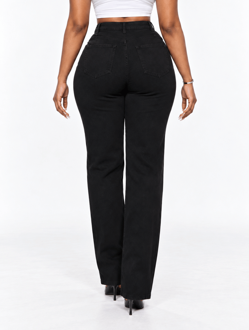 Hourglass Black Straight Jeans