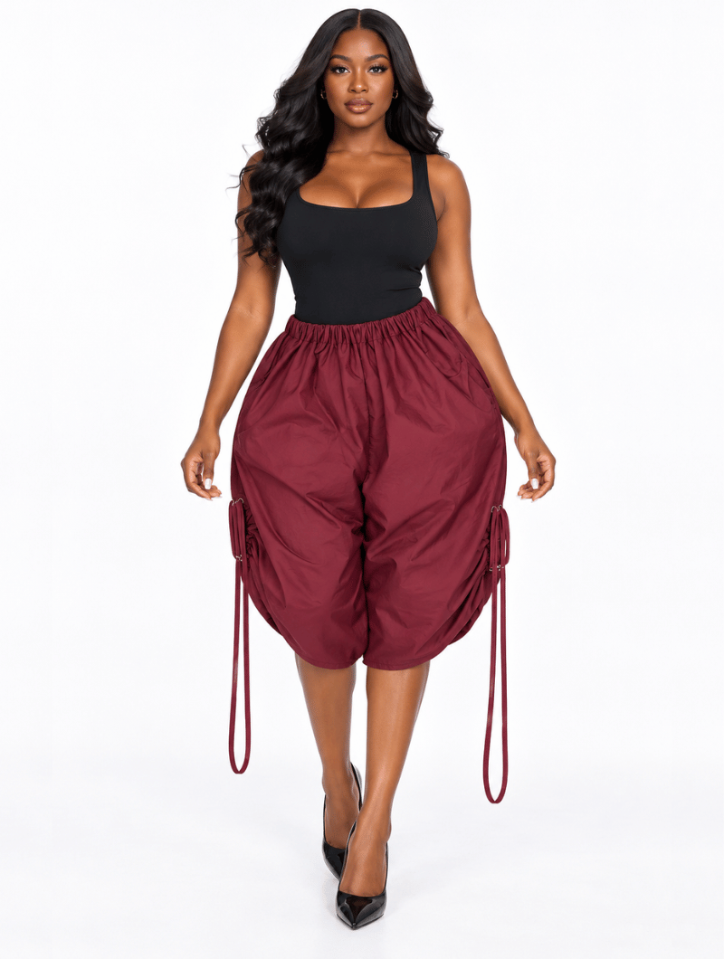 Cinch Bubble Cropped Pants