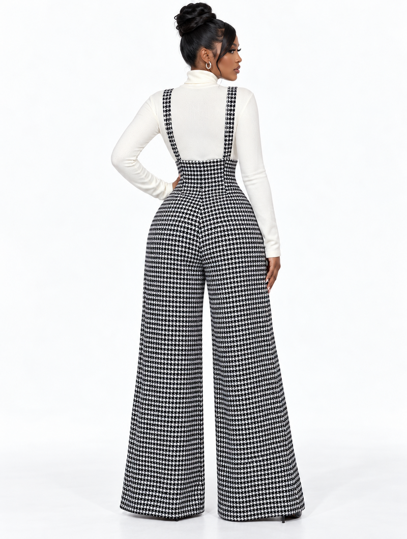 Houndstooth Suspender Pants