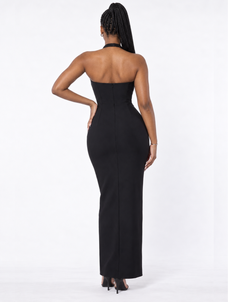 Wave Contour Maxi Dress
