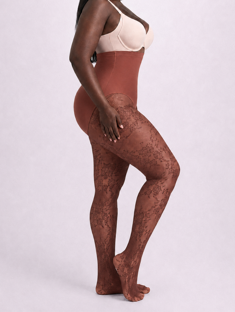 Floral Lace Shaping Tights