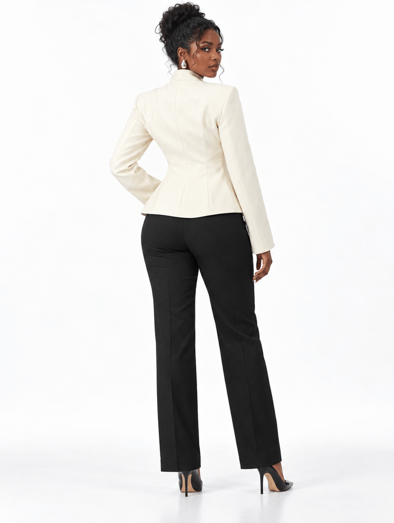 Stand Collar Hourglass Blazer