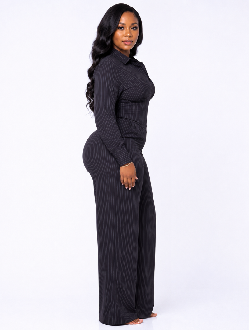 Pinstripe Corset Pant Set