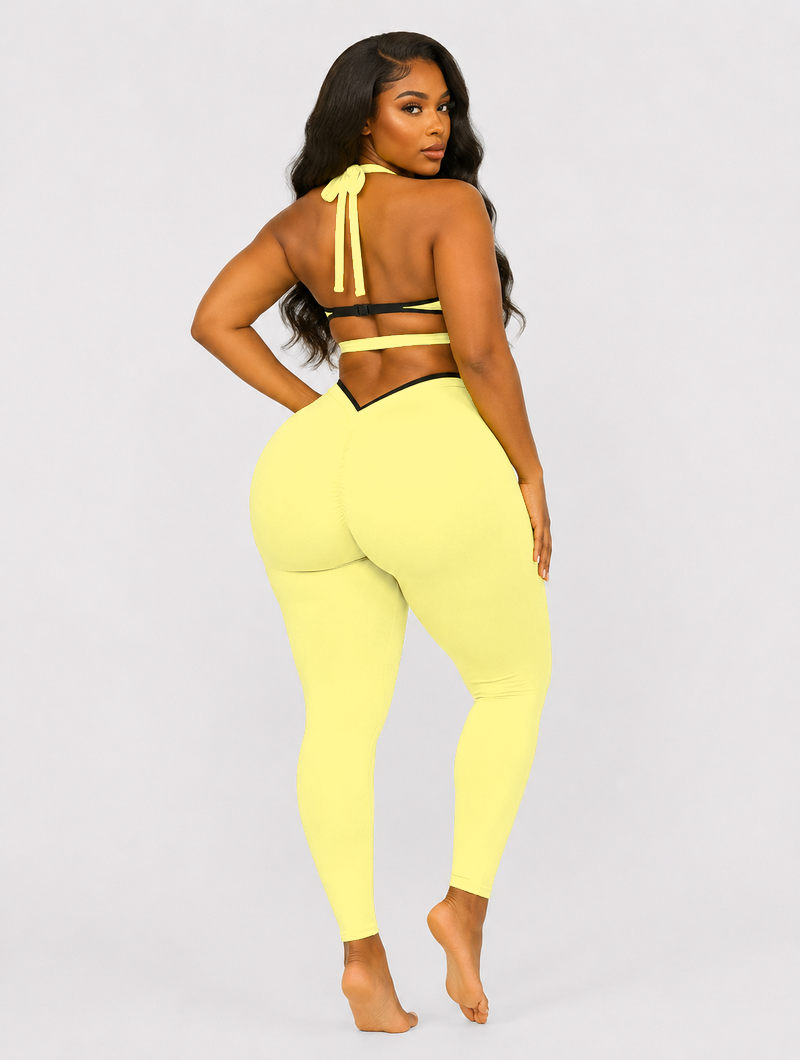 Halter Keyhole Scrunched Jumpsuit