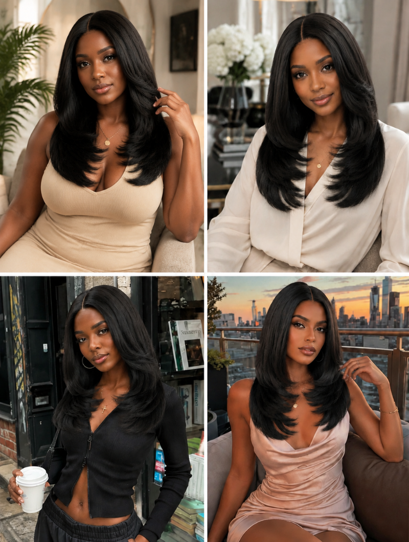 Silky Flow Layer Wig