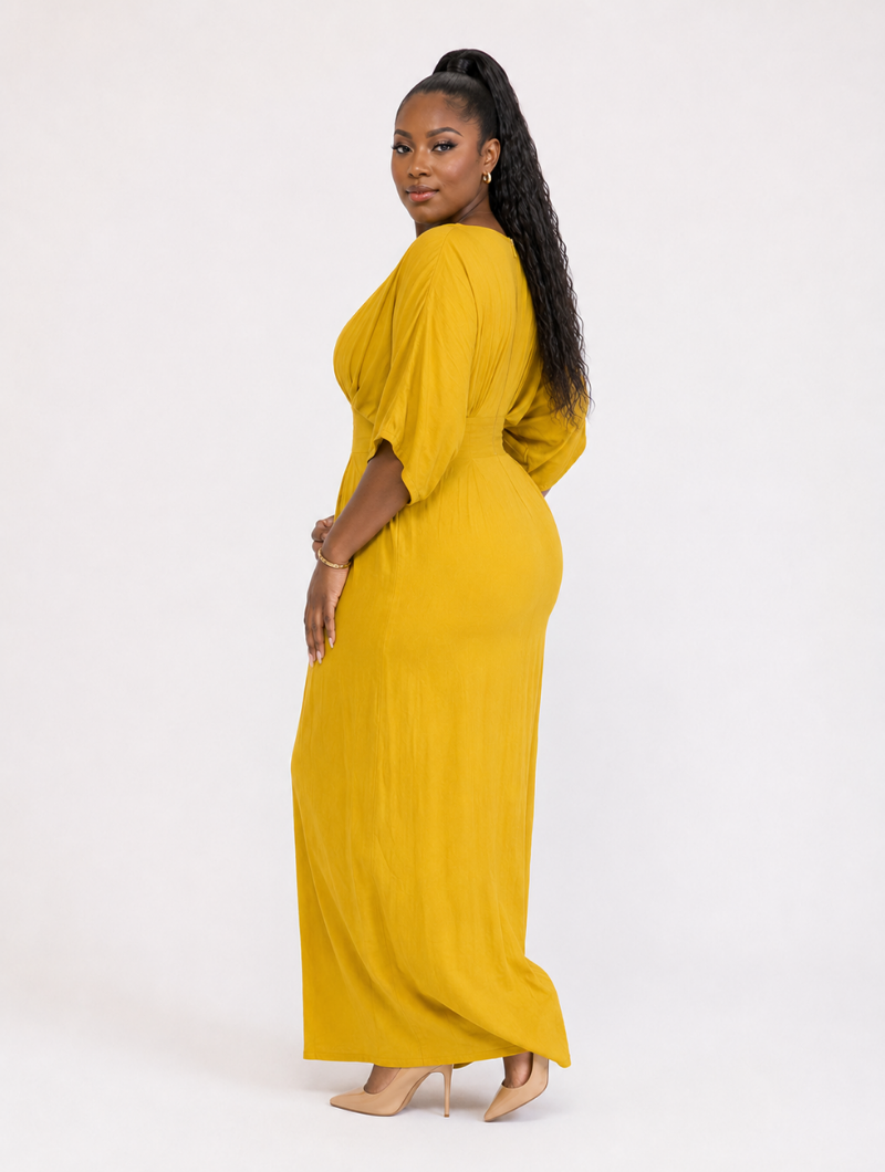 Aura Draped Waist Maxi
