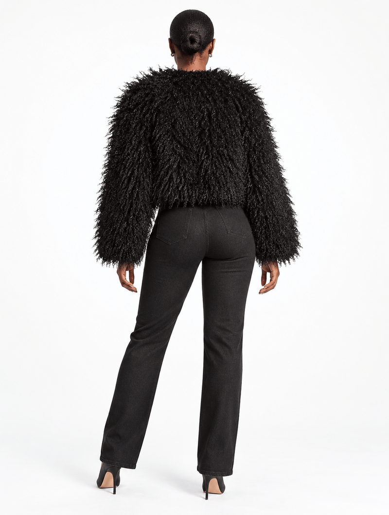 Glam Shaggy Crop Jacket