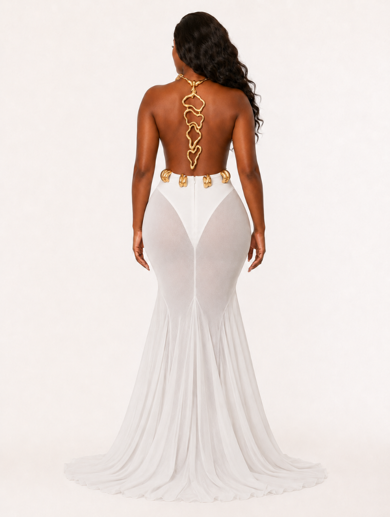 White Gold Fantasy Gown (Pre-Order)