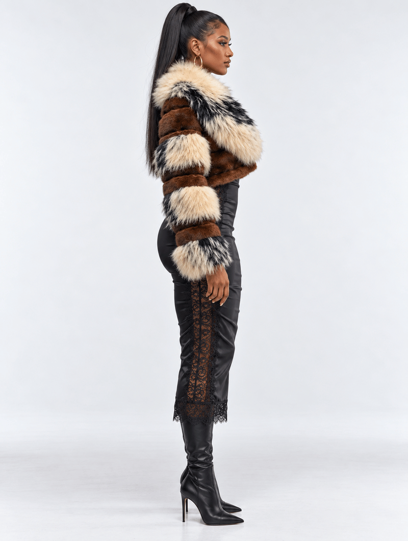 Mocha Luxe Fur Crop