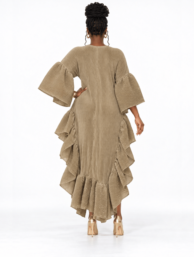 Goddess Pleated Wave Dress